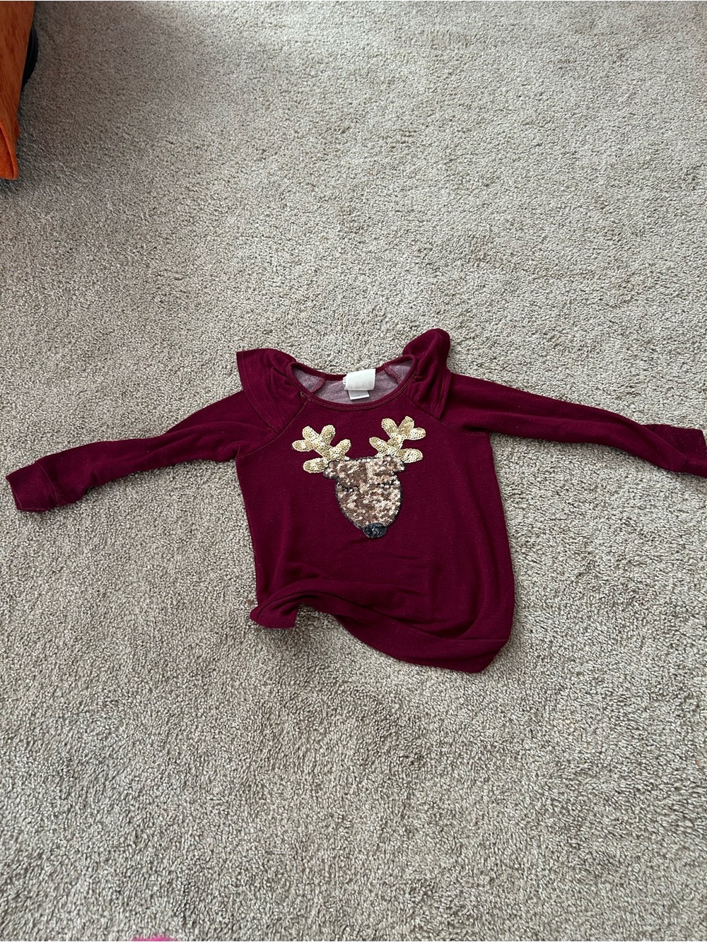 Jenna & Jessie Size 4 Reindeer Top